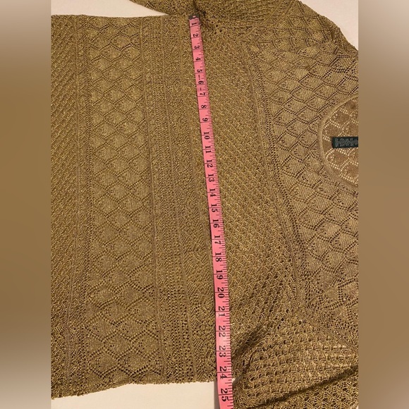 Lauren Ralph Lauren Metallic Gold Knit Top - Picture 3 of 4
